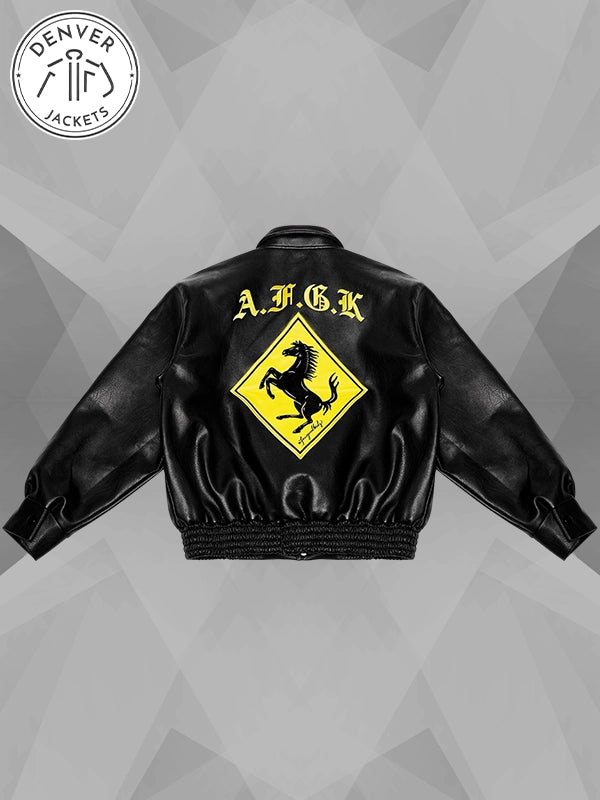 Doncare AFGK Ferrari Black Leather Jacket