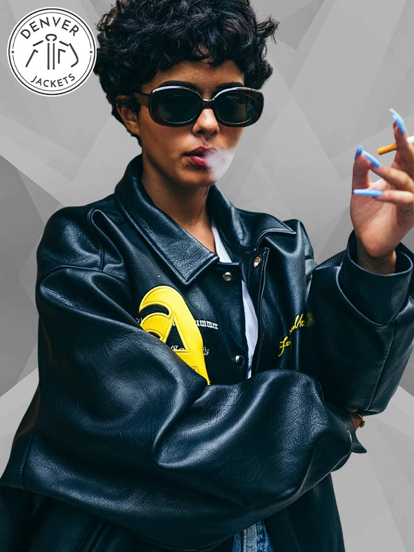 Doncare AFGK Racing Ferrari Leather Jacket Black
