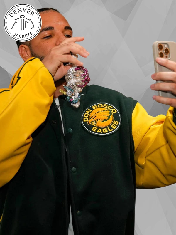 Drake Celebrates 39th Birthday Supporting Blue Jays At World Series 2025 Wearing Don Boscos Varsity Jacket