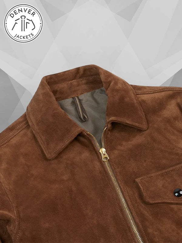 Drake's Suede Leather Bomber Jacket