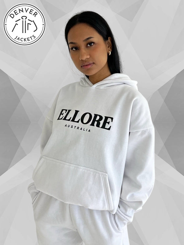 Ellore White Hoodie