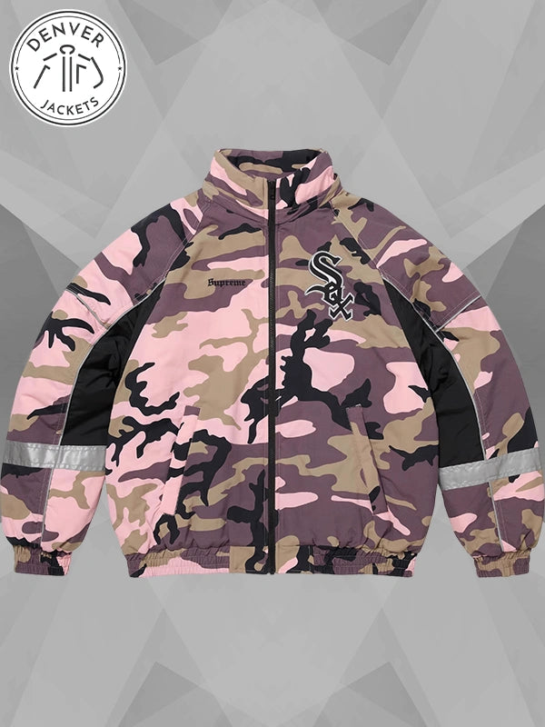 FW25 Supreme x Chicago White Sox Stadium Jacket Pink Camo
