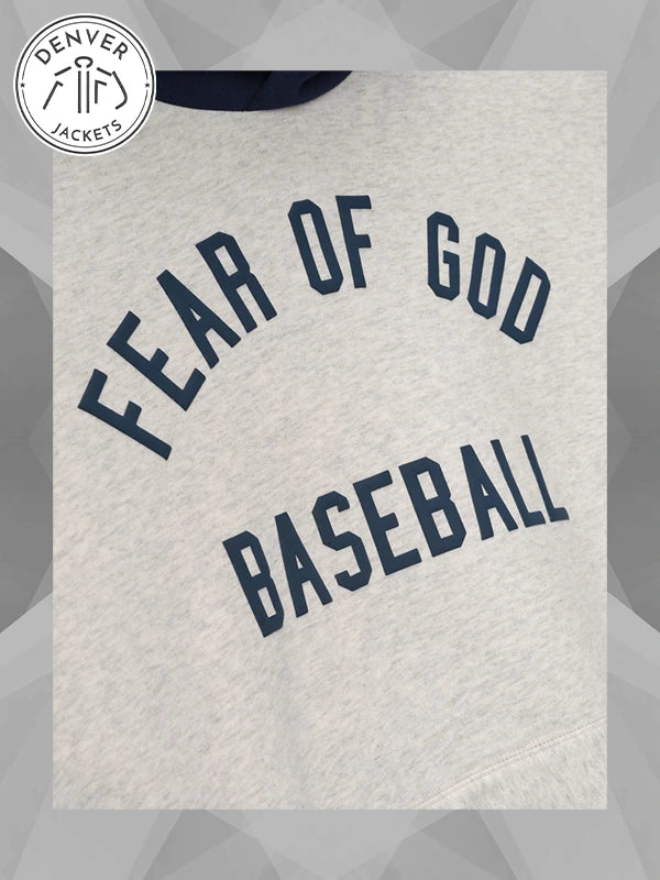 Fear Of God Essentials MLB Baseball Sport Hoodie Grey