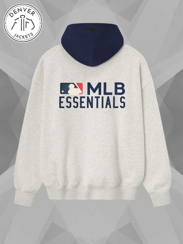 Fear Of God Essentials MLB Sport Grey Hoodie