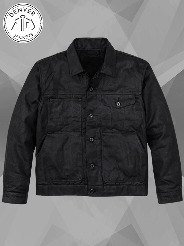 Filson Tin Cloth Short Lined Cruiser Jacket Black