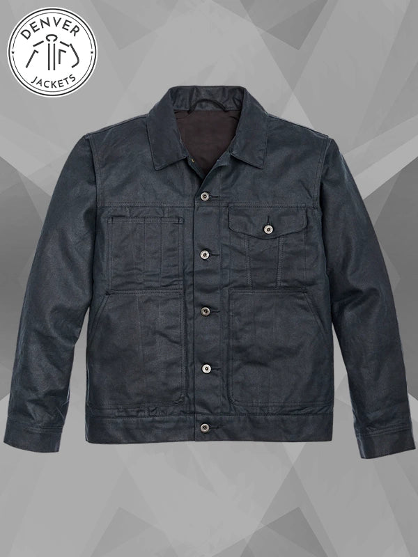 Filson Tin Cloth Short Lined Cruiser Jacket Blue