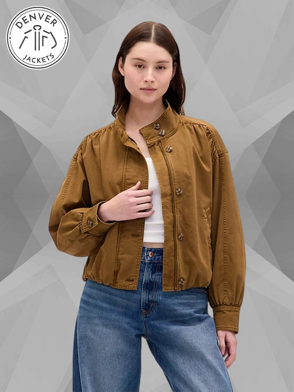 GAP Twill Bubble Jacket Women's