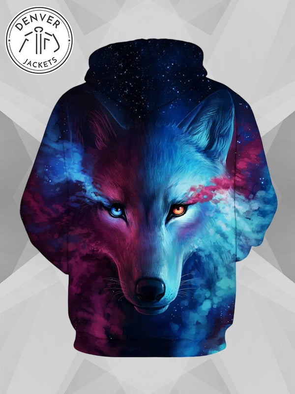 Galaxy Hoodie Wolf