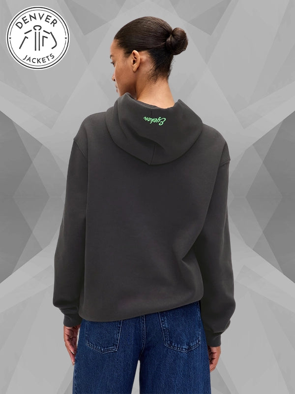Gap KATSEYE Logo Relaxed Hoodie Moonless Night Black