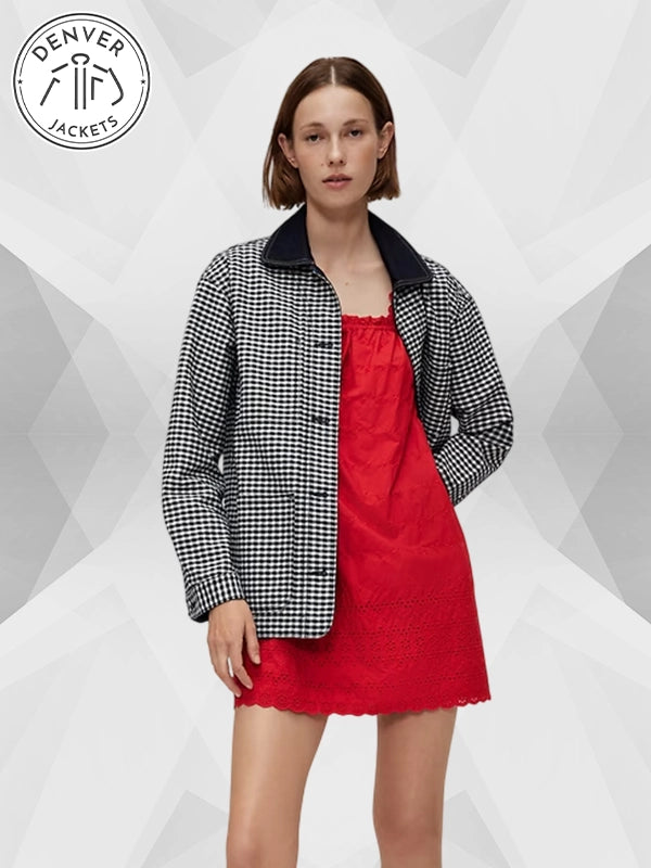 Gap x DOEN Gingham Jacket Black and White