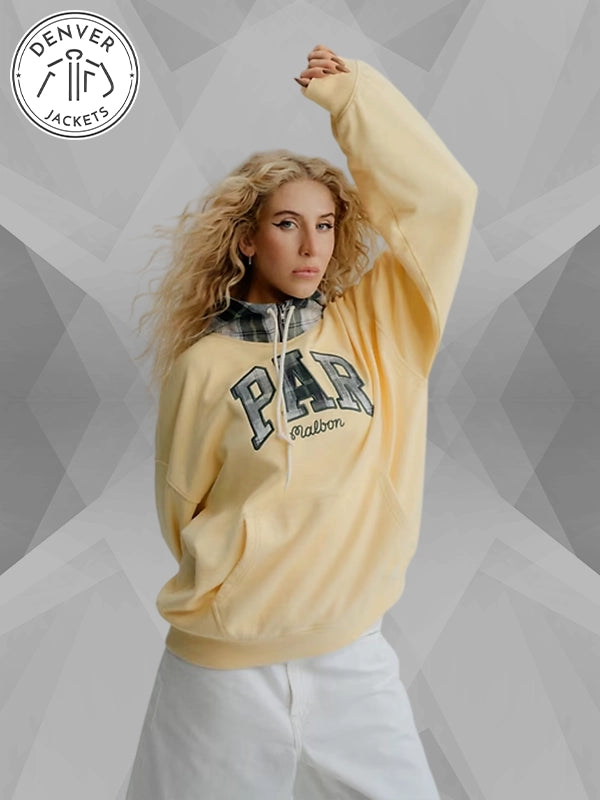 Gap x Malbon Heavyweight French Terry Logo Hoodie Cream