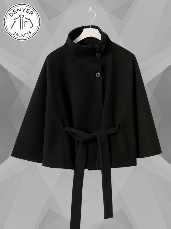 Gina Tricot Belt Cape Jacket Black