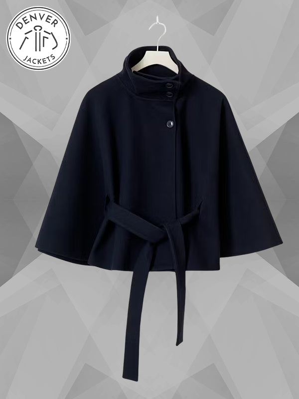 Gina Tricot Belt Cape Jacket Blue