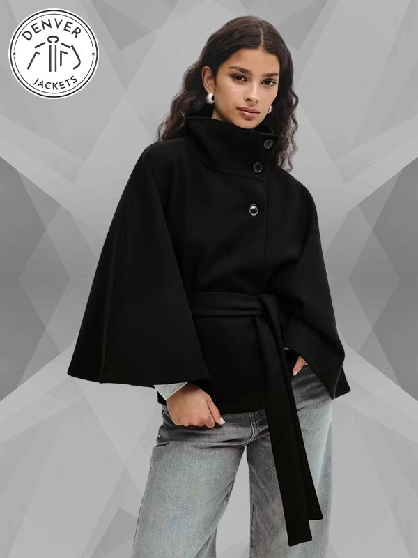 Gina Tricot Cape Jacket Black