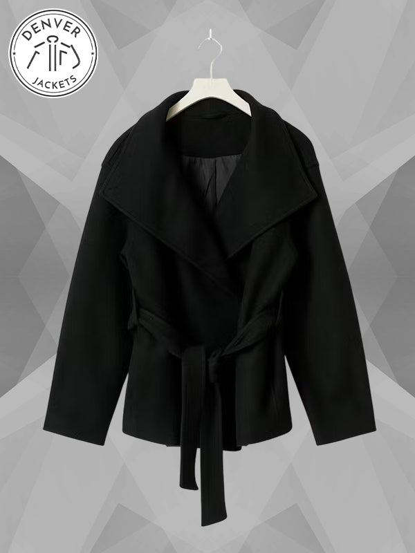 Gina Tricot High Neck Short Jacket Black
