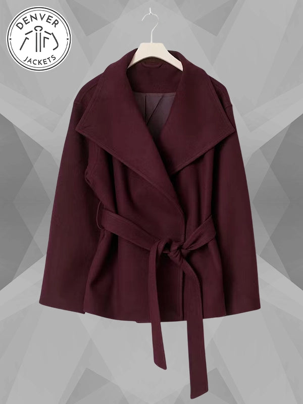 Gina Tricot High Neck Short Jacket Purple