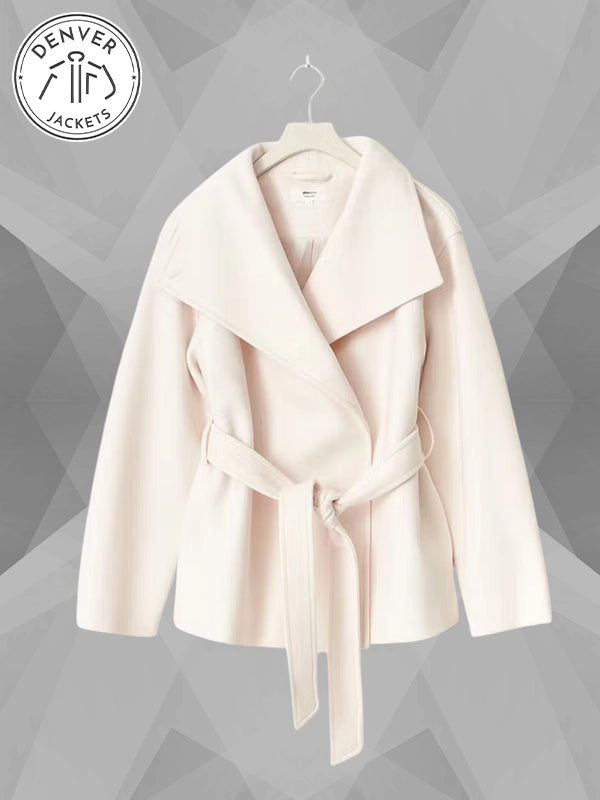 Gina Tricot High Neck Short Jacket White