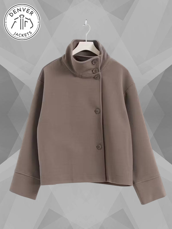 Gina Tricot Short Felt Beige Jacket Women's