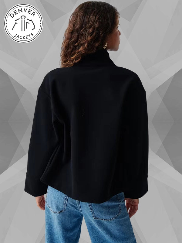 Gina Tricot Short Felt Black Jacket
