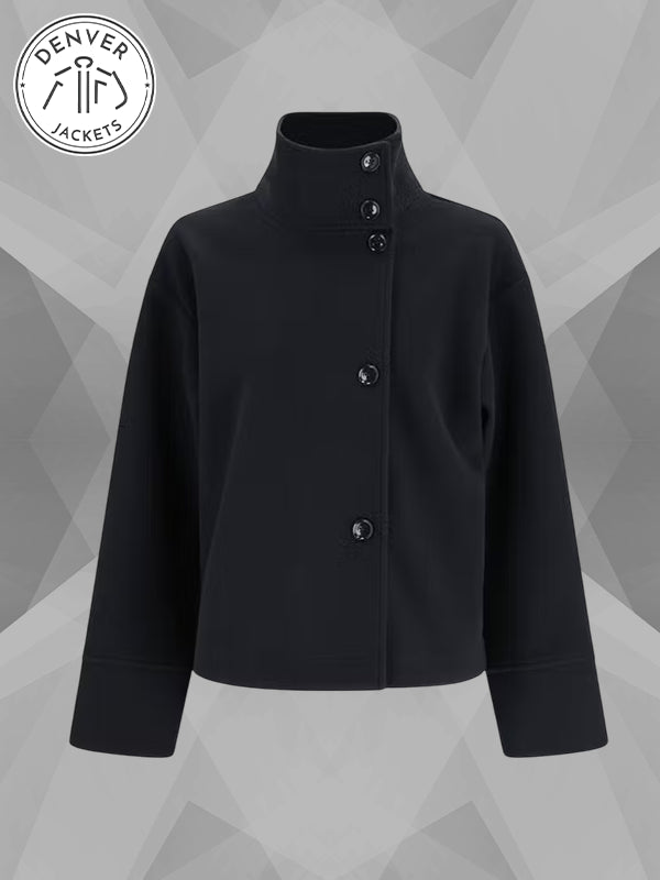 Gina Tricot Short Felt Blue Jacket