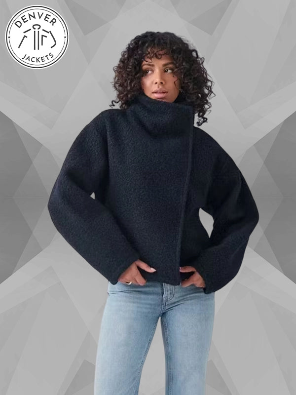 Gina Tricot Soft Boucle Blue Jacket