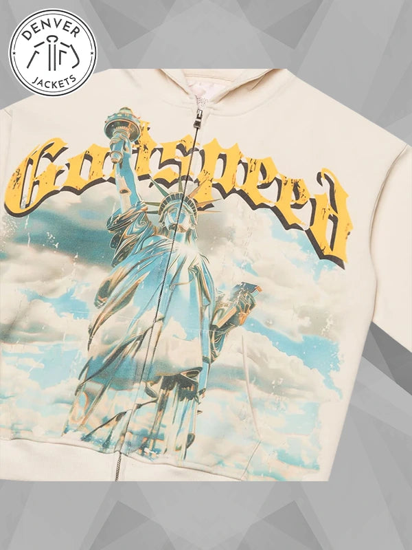 Godspeed Chrome Liberty Zip Hoodie Cream