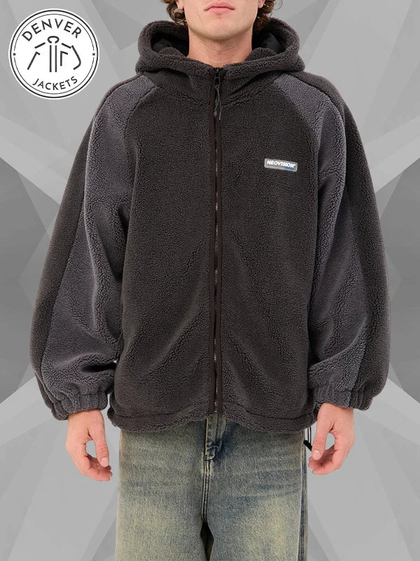 Gravity Hooded Sherpa Jacket Charcoal Neovision