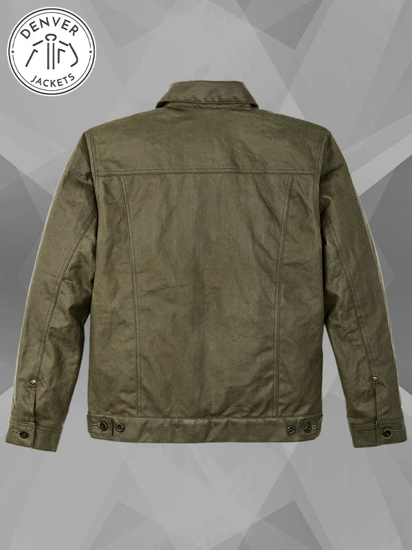 Green Tin Cloth Short Lined Cruiser Jacket Filson