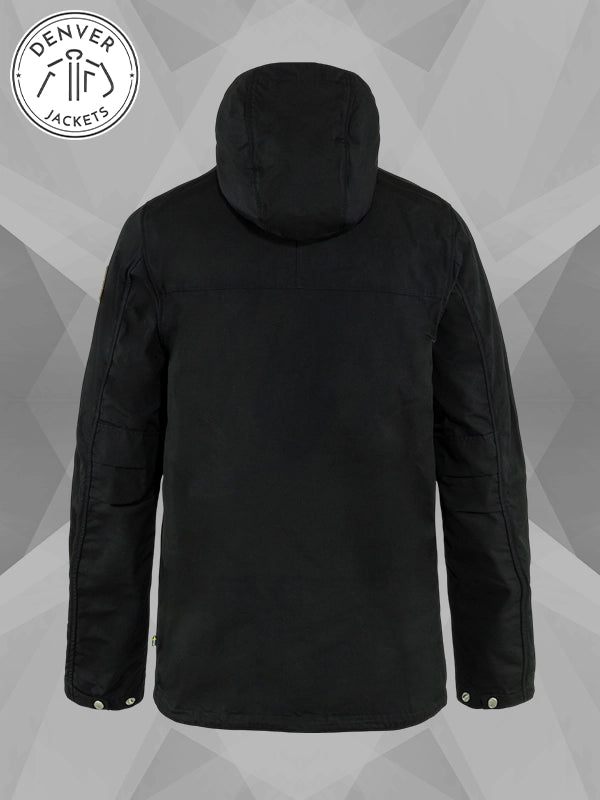 Greenland Fjallraven Hooded Black Jacket