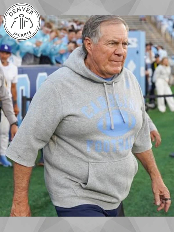 Grey Bill Belichick Sweatshirt Cut Off