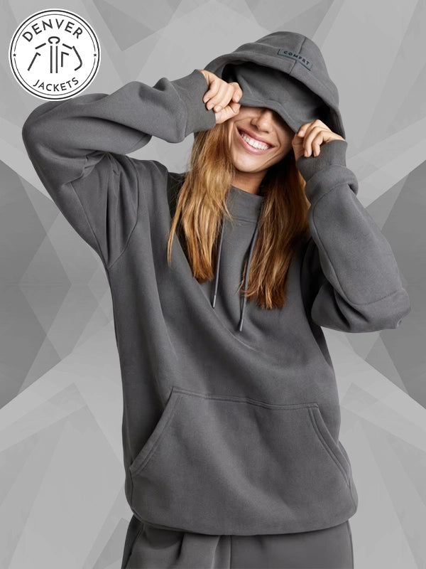 Grey Comfort Airplane Hoodie With Eye Mask