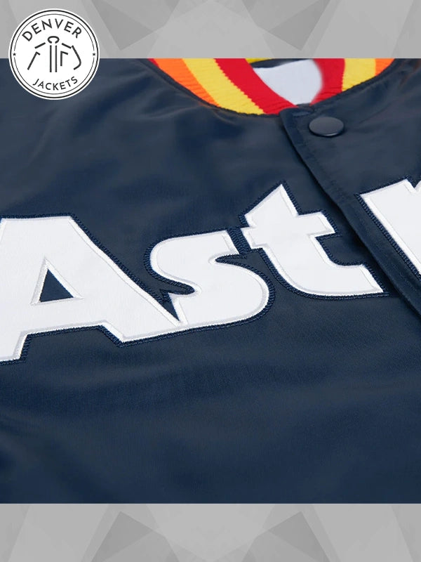 HOMAGE X Starter Houston Astros Satin Jacket Blue