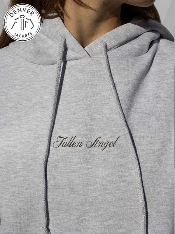 Heather Grey Fallen Angel Hoodie Subdued