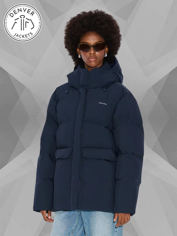 Holzweiler Navy Blue Puffer Jacket