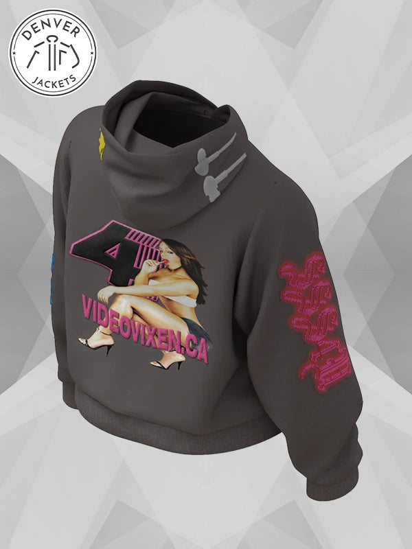 Hot Moms Vixen Drake $$$4U Hoodie Grey