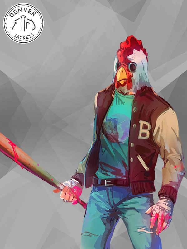 Hotline Miami Cosplay Varsity Jacket Brown