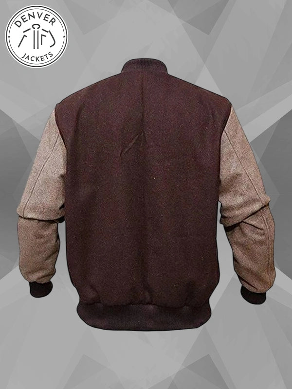Hotline Miami Letterman Varsity Jacket Brown