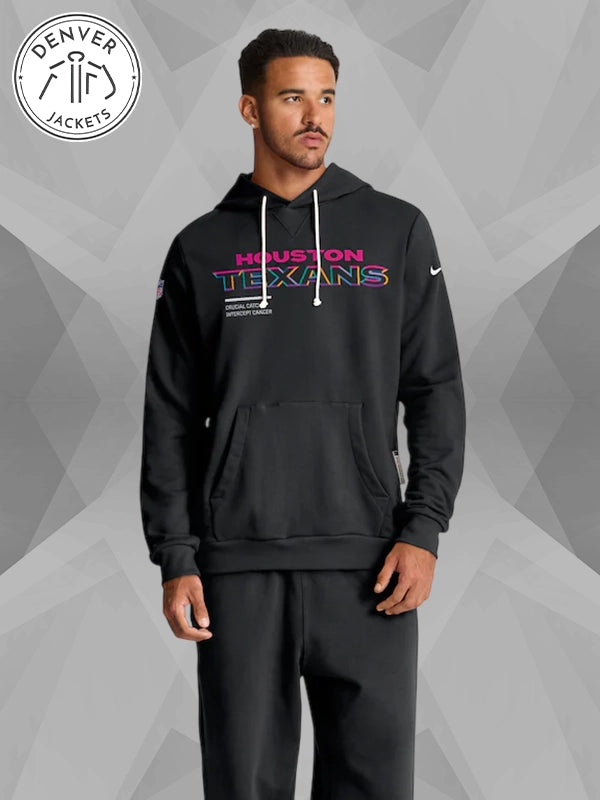 Houston Texans Crucial Catch 2025 Cancer Sweatshirt By Nike In Black