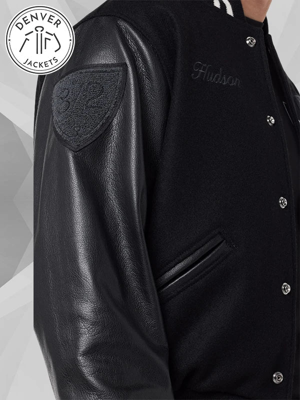 Hudson x Brandon Williams Letterman Jacket Black