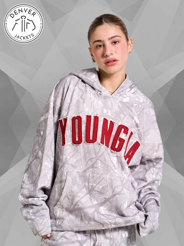 Hunting Season Youngla Camo Hoodie Grey