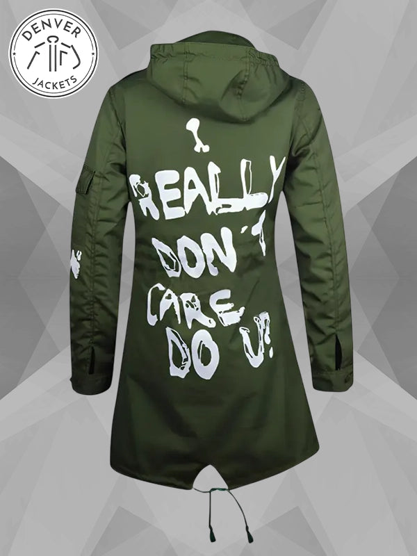 I Really Don't Care Do You Jacket Olive Green