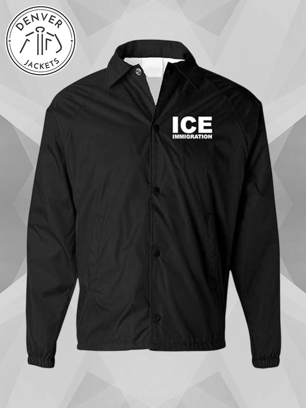 Ice USA Immigration Black Windbreaker Jacket