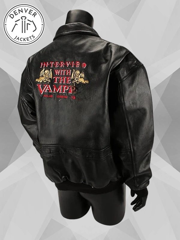 Interview With The Vampire Crew Leather Jacket Black