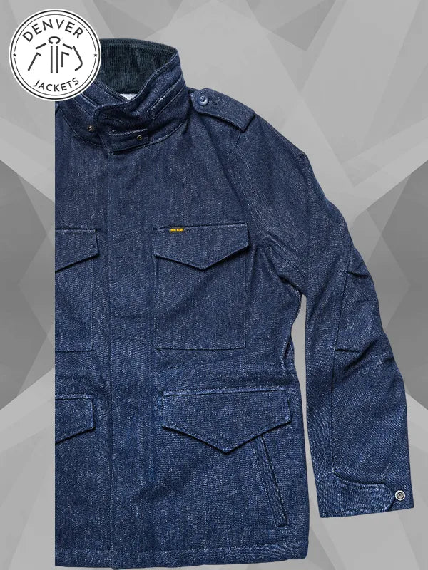 Iron Heart 16oz Natural Indigo Selvedge Denim M65 Field Jacket Self Edge