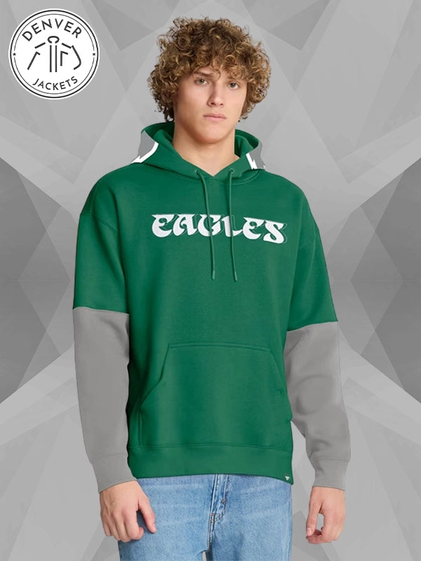 Kelly Green Philadelphia Eagles Helmet Retro Hoodie