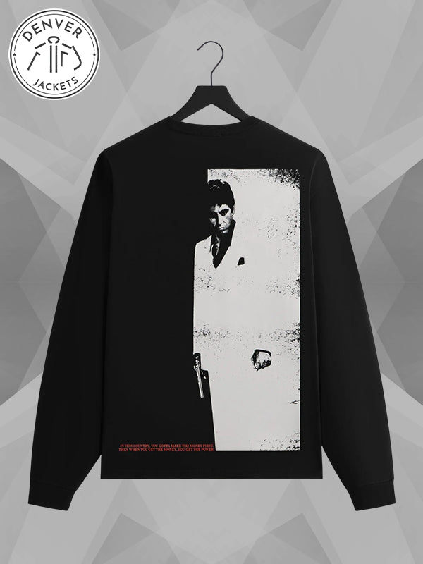 Kith x Scarface Tony Montana Black Sweatshirt Crewneck