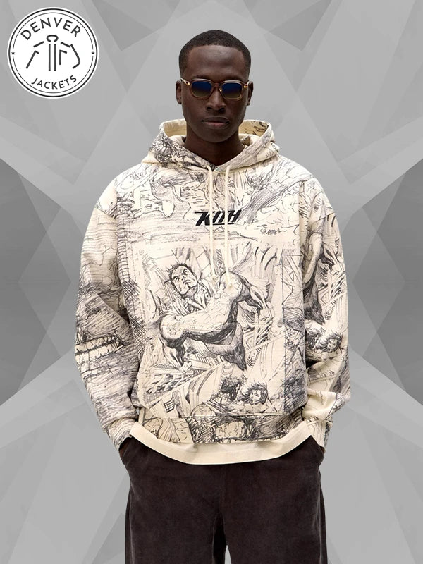 Kith x Superman Sketch Hoodie White