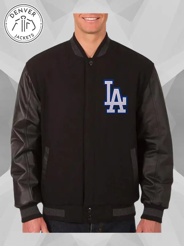 LA Dodgers Black Varsity Jacket