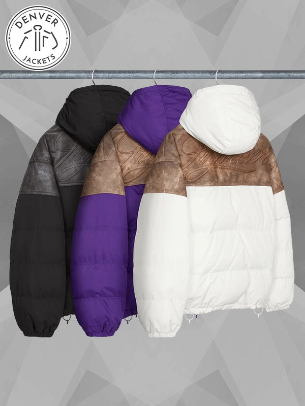 Leather Yoke Supreme Puffer Jacket