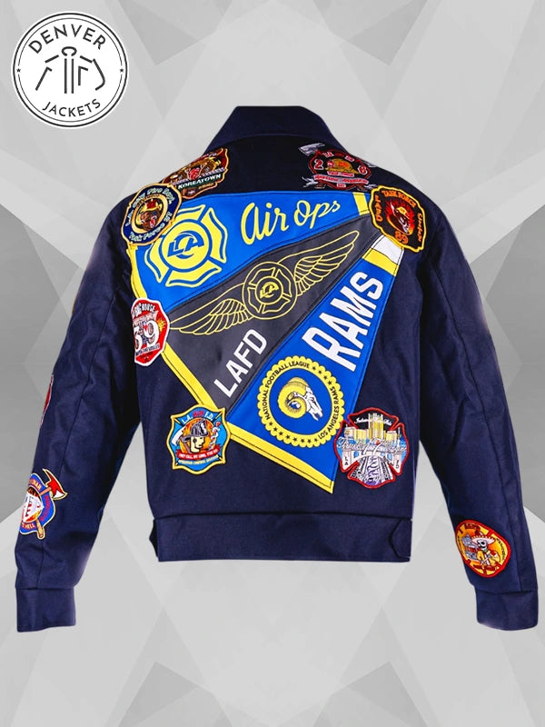 Los Angeles Rams Los Angeles Fire Department Jacket Blue